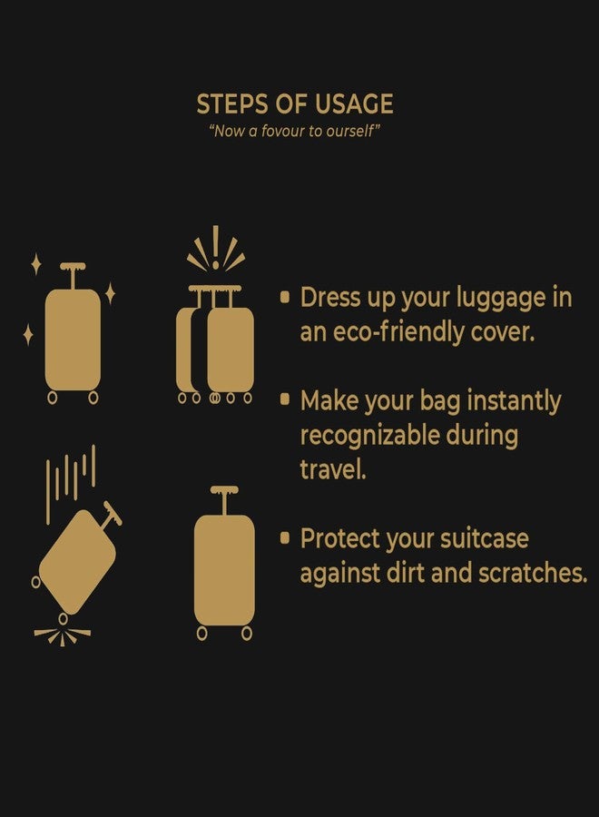 Nasher Miles Eco Friendly Polyester 75 cm (28 Inch) Large Protective Luggage Cover (Navy Blue) - Image 5